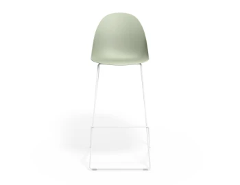 Pebble Barstool Greenseat Whiteframe