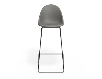 Pebble Barstool Greypuseat Blackframe