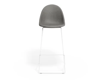 Pebble Barstool Greypuseat Whiteframe