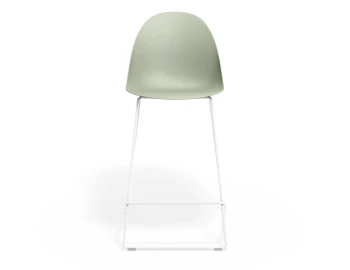 Pebble Kitchenstool Greenseat Whiteframe