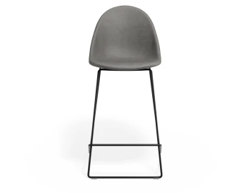 Pebble Kitchenstool Greypuseat Blackframe