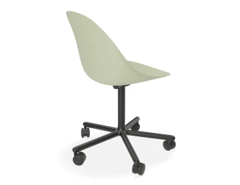 Green Swivel Castor Pebble Back