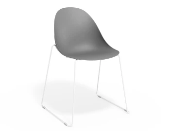 Pebble Chair Greyseatv2 Sledwhite