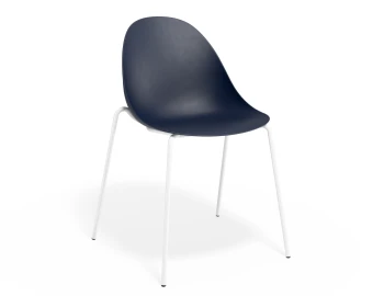 Pebble Chair Navyseat 4postwhite