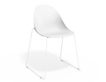 Pebble Chair Whiteseat Sledwhite