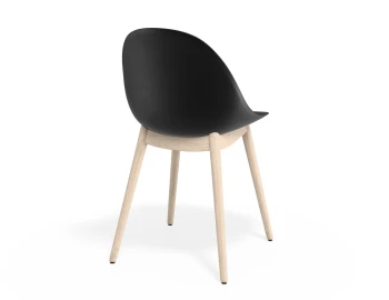 Pebble Chair Blackseat Beechbase