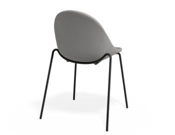 Pebble Chair Cloudgreyfabricseat 4postblack