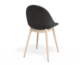 Pebble Chair Greyfabricseat Beechbase