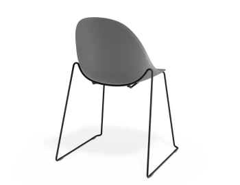 Pebble Chair Greyseatv2 Sledblack