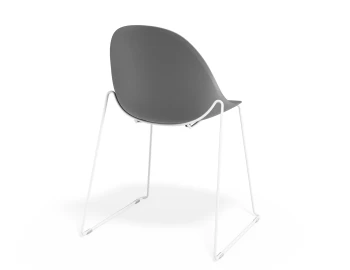 Pebble Chair Greyseatv2 Sledwhite
