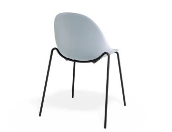 Pebble Chair Palebluev3seat 4postblack
