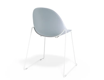 Pebble Chair Palebluev3seat Sledwhite