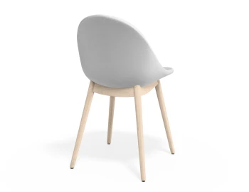 Pebble Chair Whitepuseat Beechbase