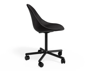 Pebble Chair Blackpuseat Swivelcastors