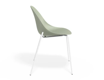 Pebble Chair Greenseat 4postwhite