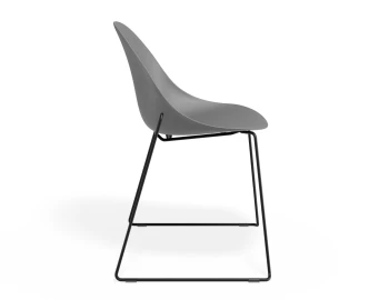 Pebble Chair Greyseatv2 Sledblack