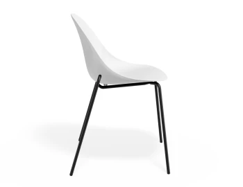 Pebble Chair Whiteseat 4postblack