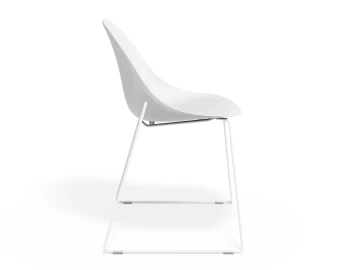 Pebble Chair Whiteseat Sledwhite