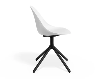 Pebble Chair Whiteseat Swivelbase