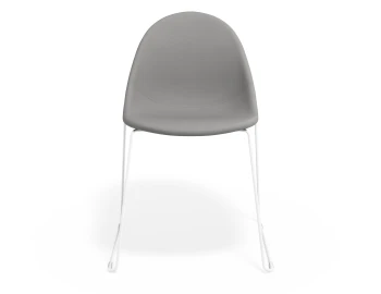 Pebble Chair Cloudgreyfabricseat Sledwhite