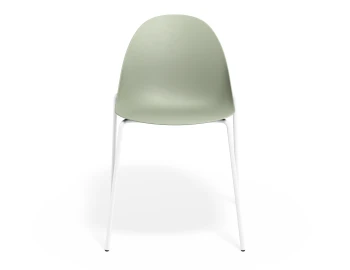 Pebble Chair Greenseat 4postwhite