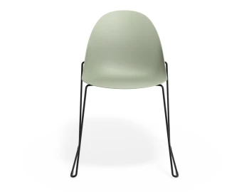 Pebble Chair Greenseat Sledblack