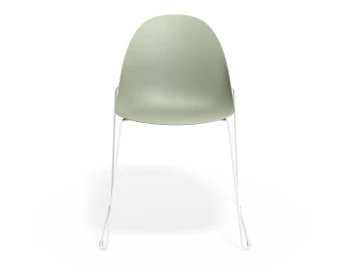 Pebble Chair Greenseat Sledwhite