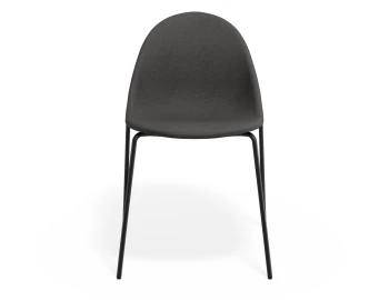 Pebble Chair Greyfabricseat 4postblack