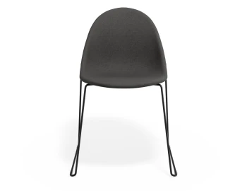 Pebble Chair Greyfabricseat Sledblack