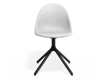 Pebble Chair Whitepuseat Swivelbase