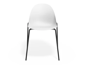 Pebble Chair Whiteseat 4postblack