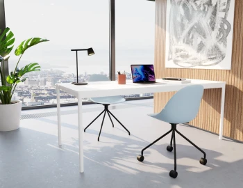 Pebble Swivel Chairs Blue Angle