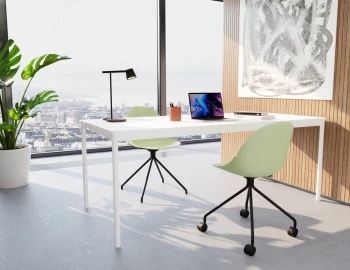 Pebble Swivel Chairs Green Angle