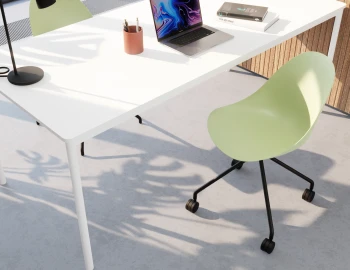 Pebble Swivel Chairs Green Angle