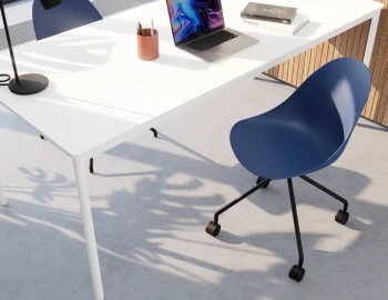 Pebble Swivel Chairs Navy Angle