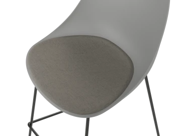 Grey Seat Dark Grey Fabric Cushion