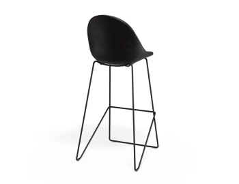 Pebble Barstool Blackpuseat Blackframe