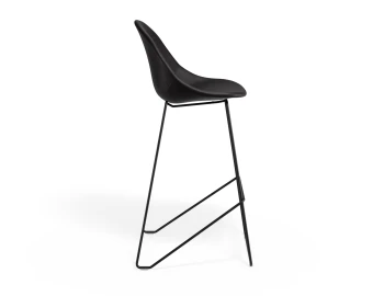 Pebble Barstool Blackpuseat Blackframe