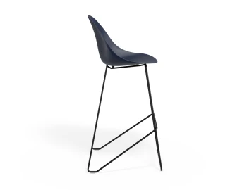 Pebble Barstool Navyseat Blackframe