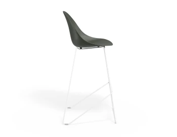 Pebble Barstool Oliveseat Whiteframe