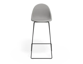 Pebble Barstool Cloudgreyfabricseat Blackframe
