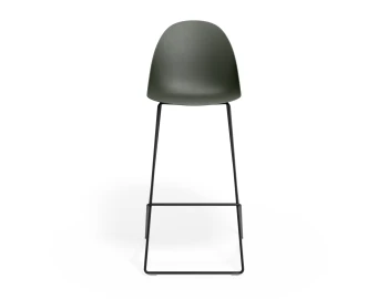 Pebble Barstool Oliveseat Blackframe
