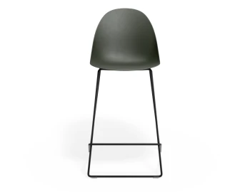 Pebble Kitchenstool Oliveseat Blackframe