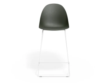 Pebble Kitchenstool Oliveseat Whiteframe
