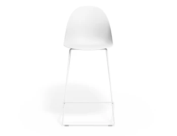 Pebble Kitchenstool Whiteseat Whiteframe