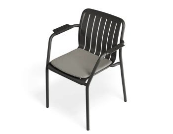 Roku Armchair Charcoal Lightgreypad
