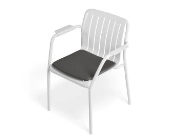 Roku Armchair White Charcoalpad