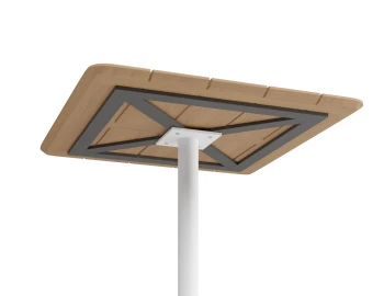 Roku Teakbartable 75x75 White