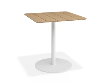 Roku Teakcafetable 75x75 White