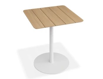 Roku Teakcafetable 75x75 White